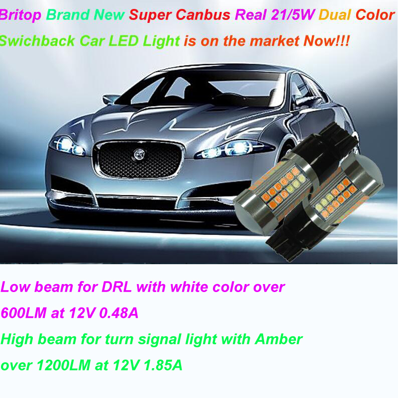 Britop built-in Canbus dual color reale 21 / 5w DRL + Indicatore di direzione a led di luce messo sul mercato ora !!!